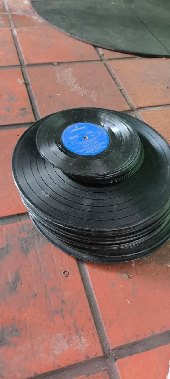 Lote de discos de vinil antigos