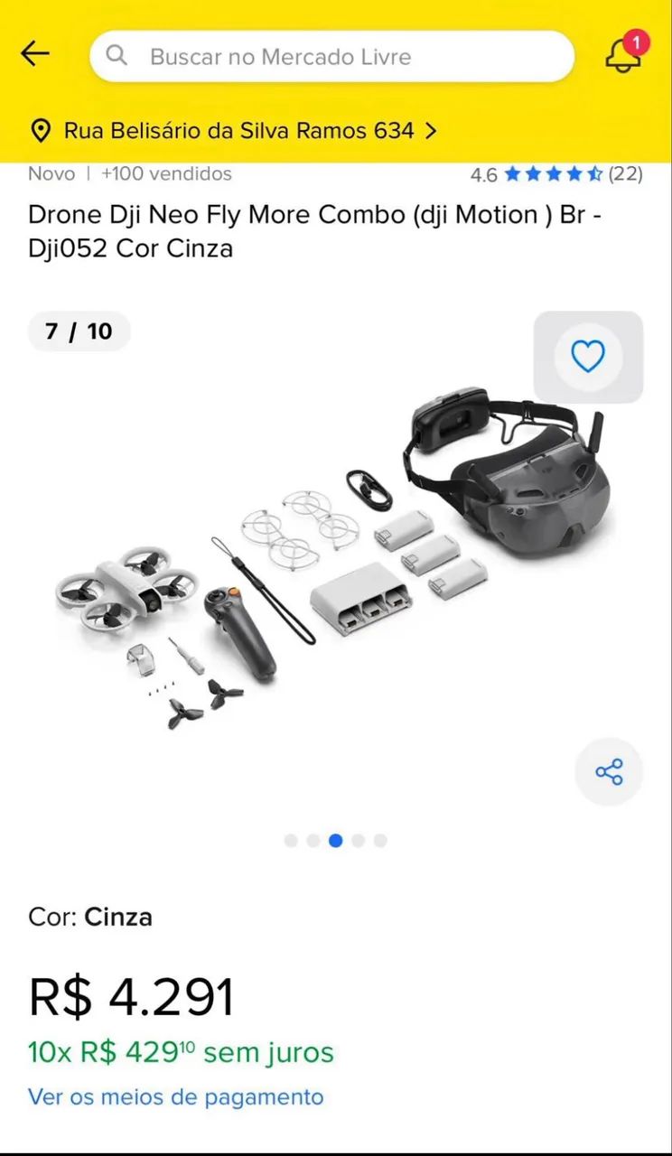 Dji neo com óculos gomgles 3