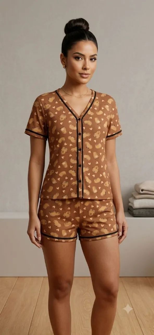Pijama Americano capivara 