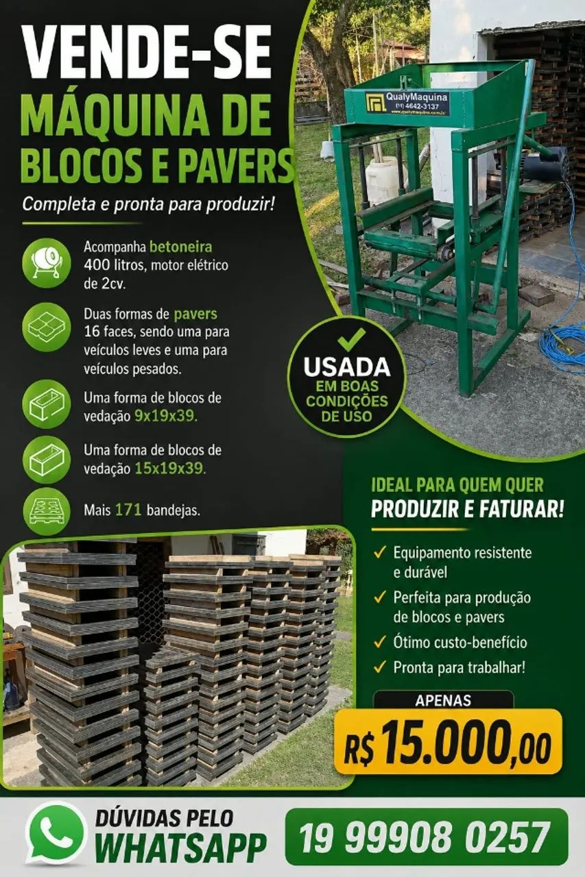 Máquina de fazer blocos 