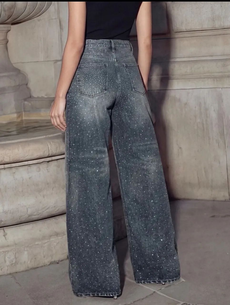 CALÇA JEANS COM BRILHO  - Foto 3