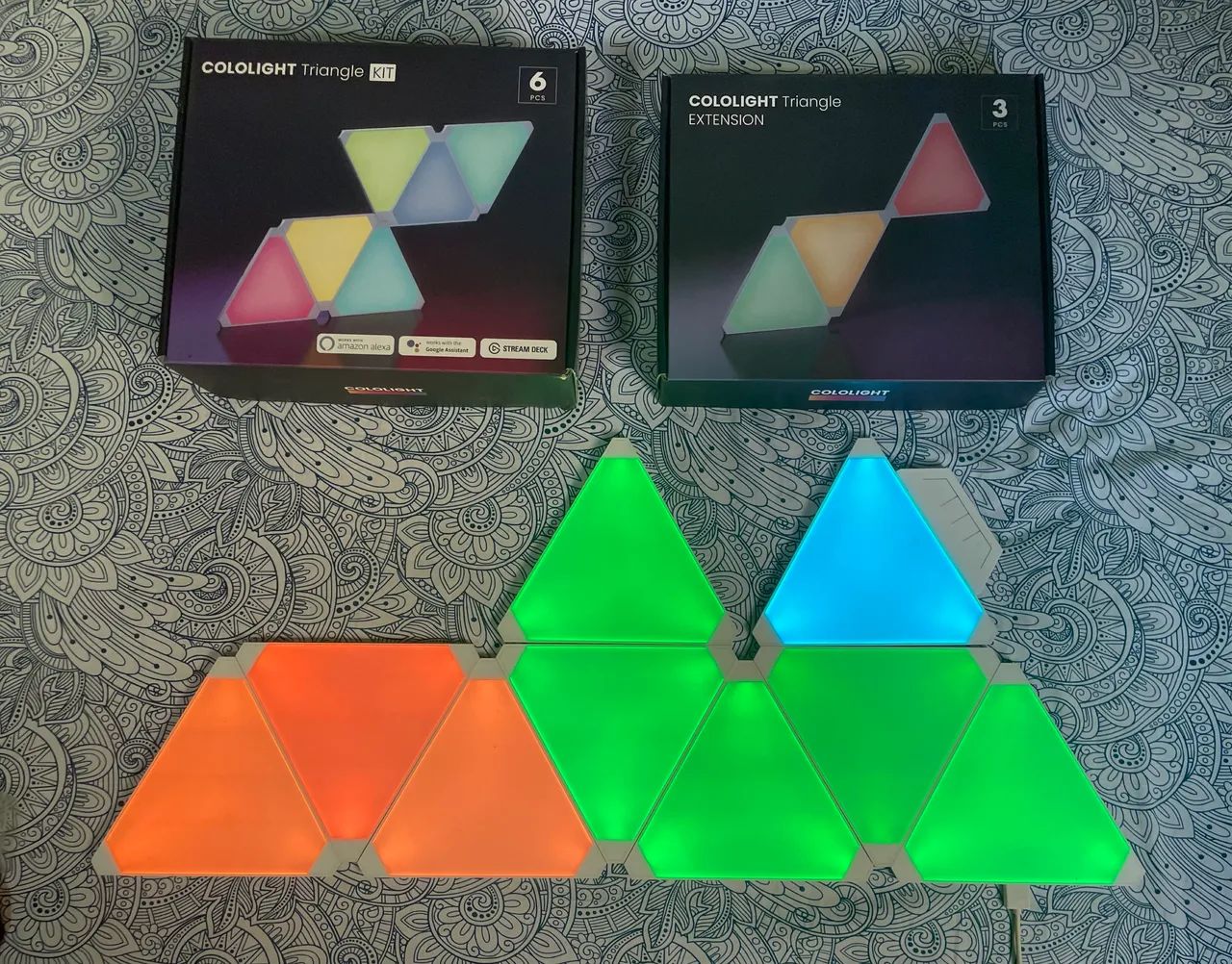 Kit 9 Triângulos RGB Cololight  - Foto 2