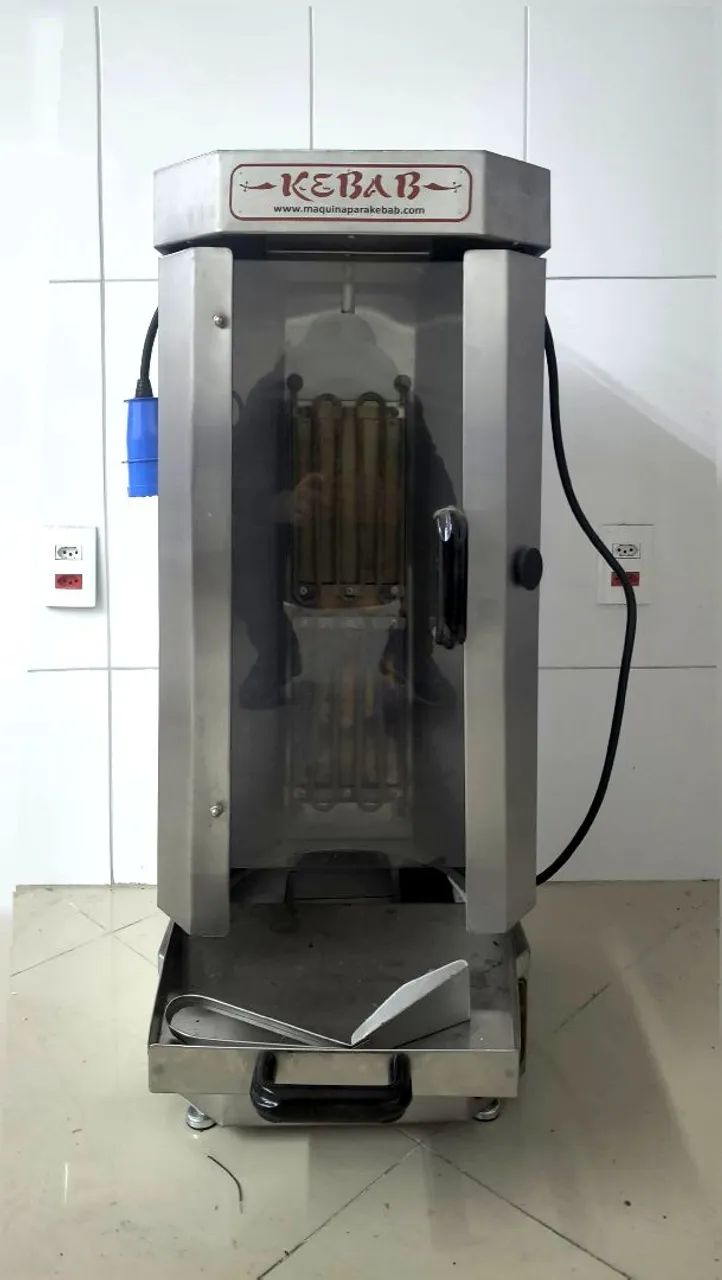 MAQUINA DE CHURRASCO GREGO ELÉTRICA ( 220V ). USADA SÓ 1 VEZ PARA TESTE. - Foto 2