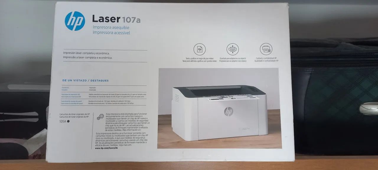 Impressora HP laser 107a - Foto 3