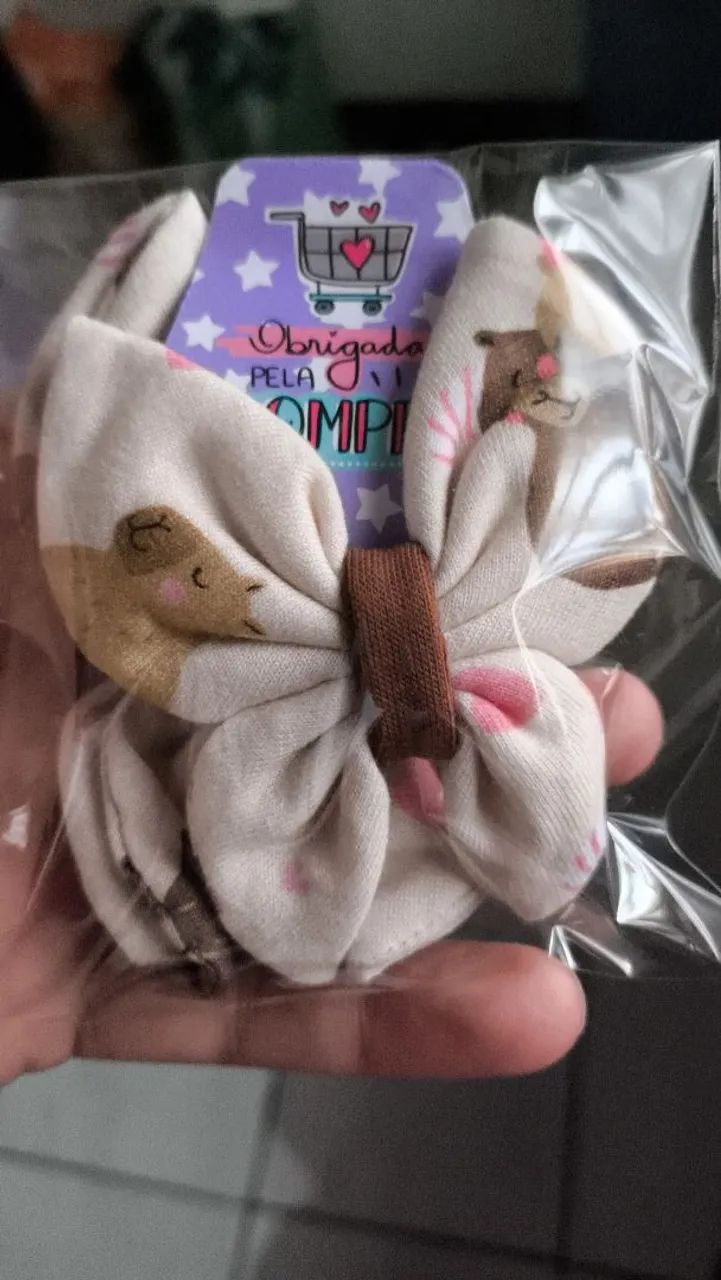 Par de xuxinhas borboletas.
