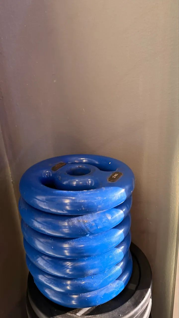 Anilha 2kg emborrachado 