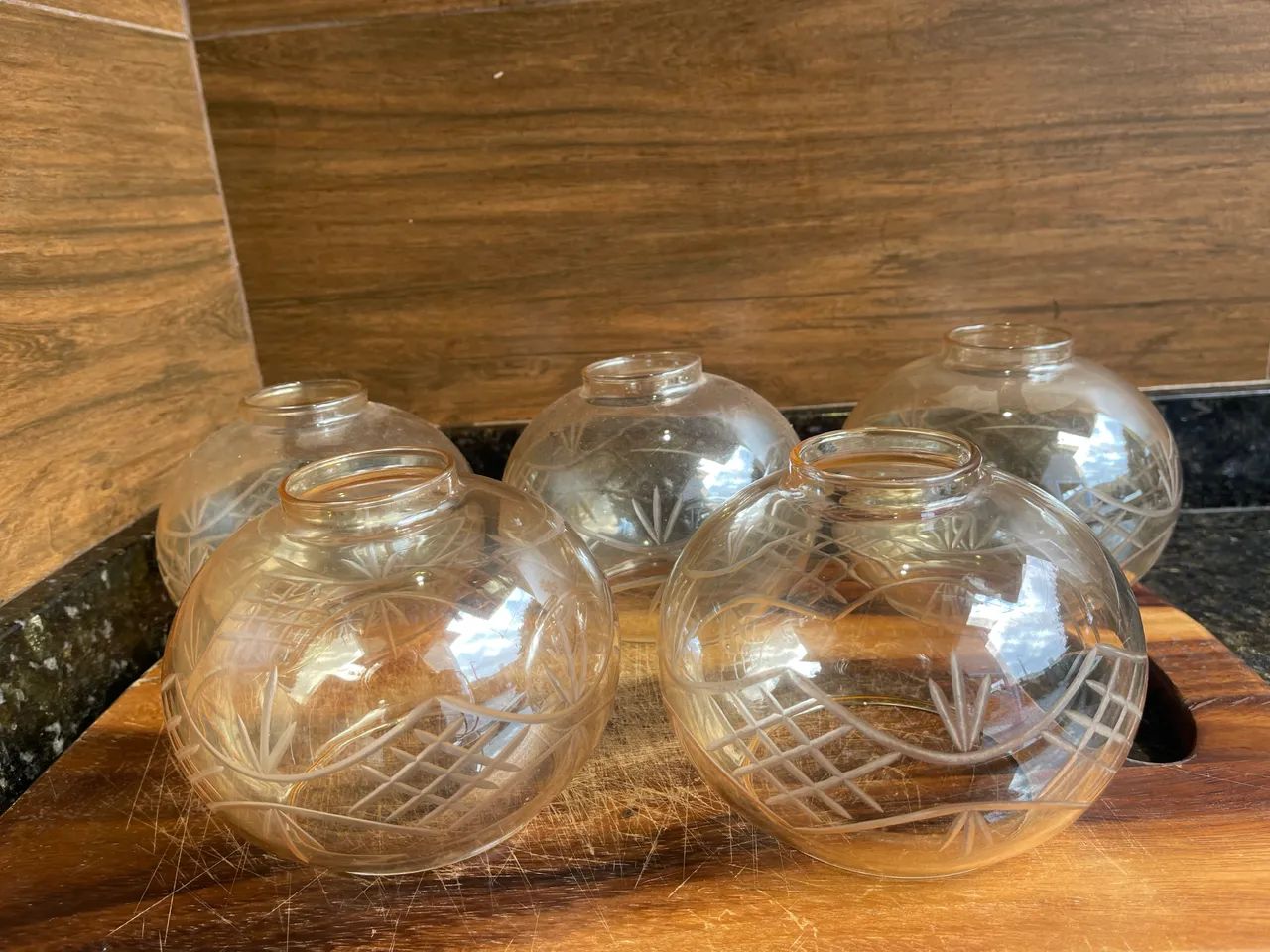 Kit com 5 cúpulas antigas lapidadas a mão  - Foto 2