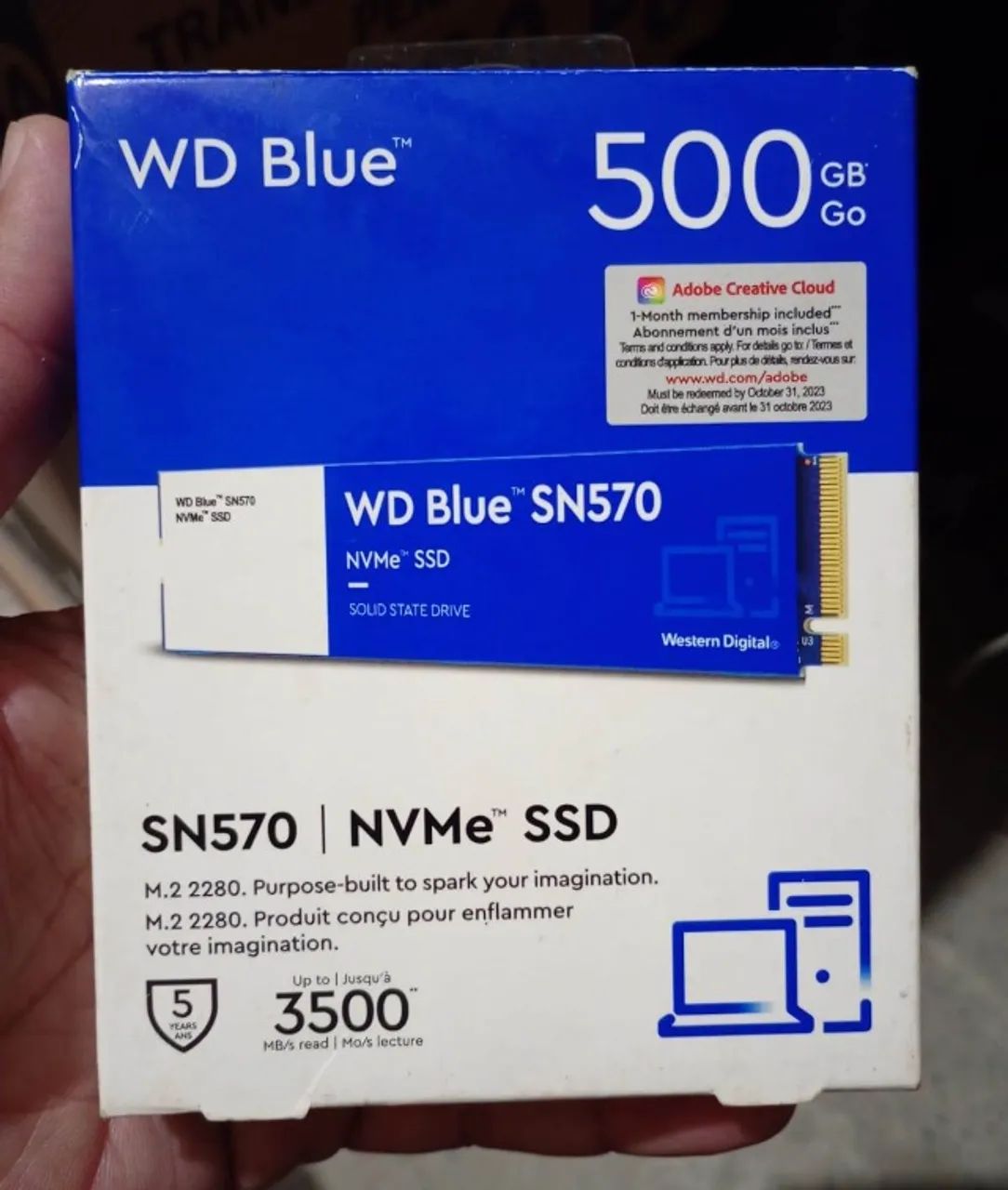 Ssd Western Digital Blue Sn570 M.2 2280 Nvme 3500mb/S- Wds500g3b0c 500Gb