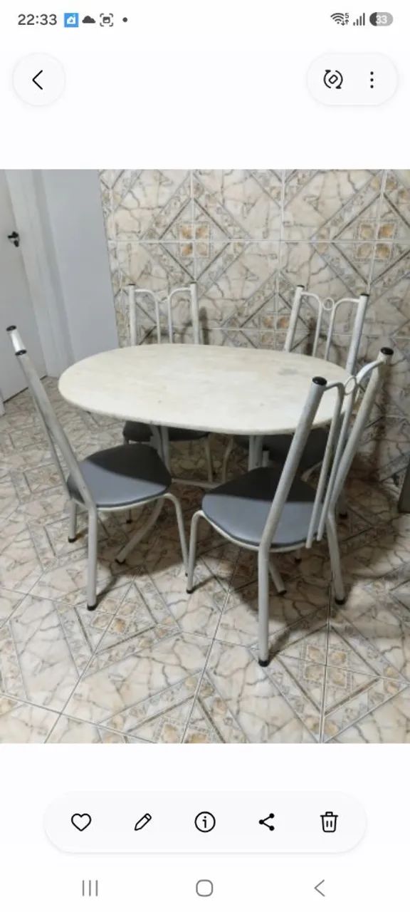 Mesa mármore tubular 