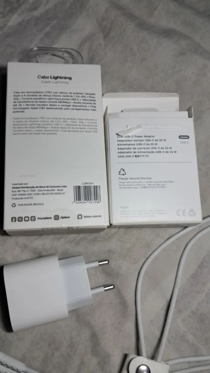 Cabo e Carregador Original Do iPhone USB-C de 20W - Foto 5