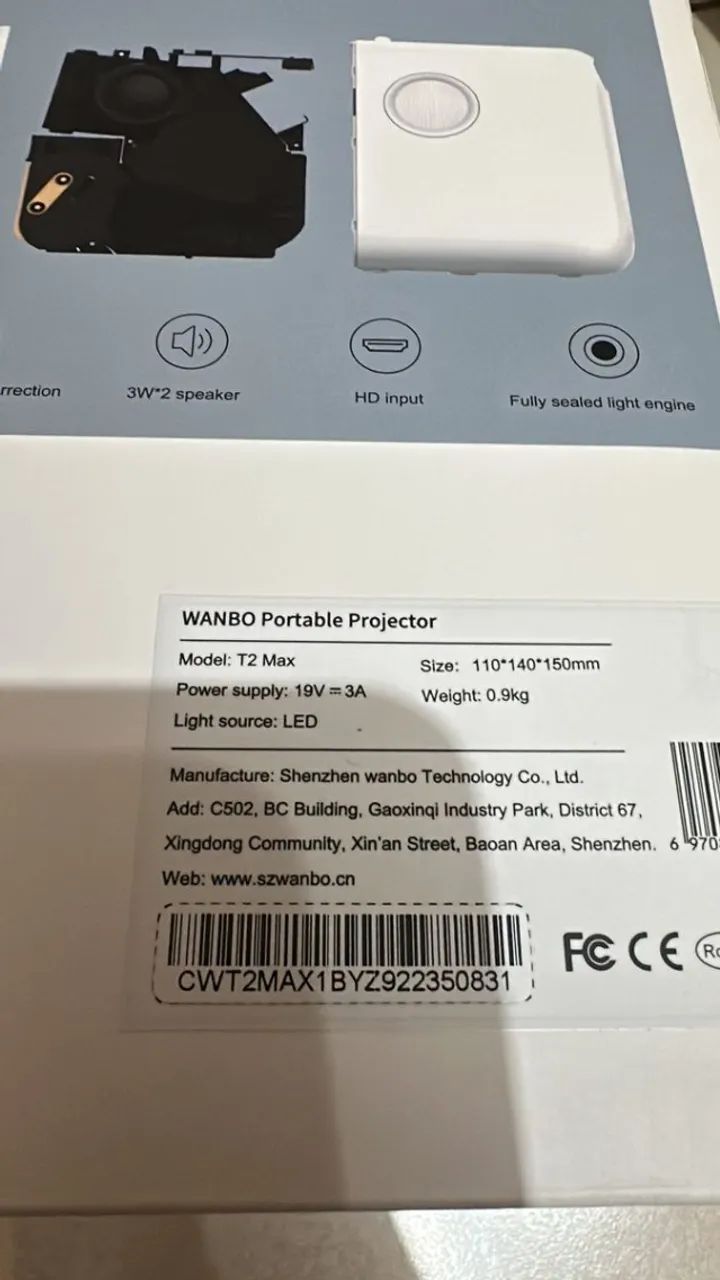 projetor wanbo t2 max