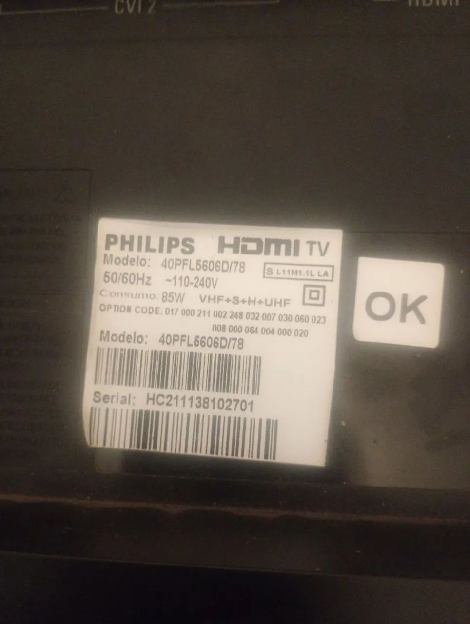 Tv plilipis 40 polegadas com imagem escura não e esmat chama no WhatsApp * - Foto 4