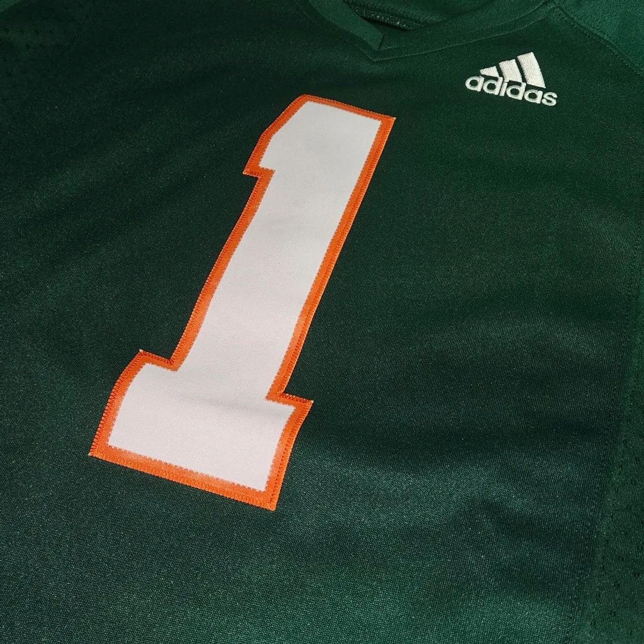 Camisa de Futebol Americano Adidas NCAA Miami Hurricanes #1 . - Foto 3