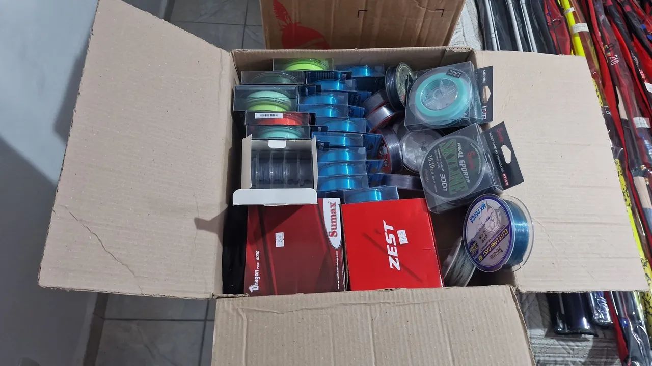 Artigos de pesca novos a venda - Carretilhas, molinetes, varas, linhas, etc.