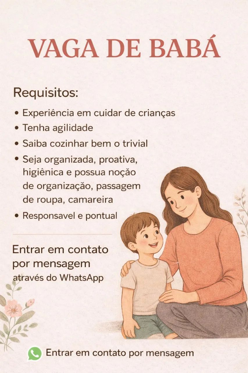 VAGA DE BABÁ /DOMESTICA