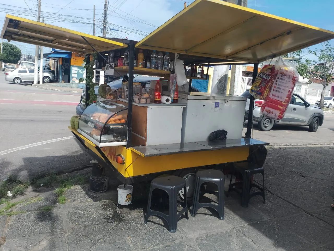 Um trailer de lanche 