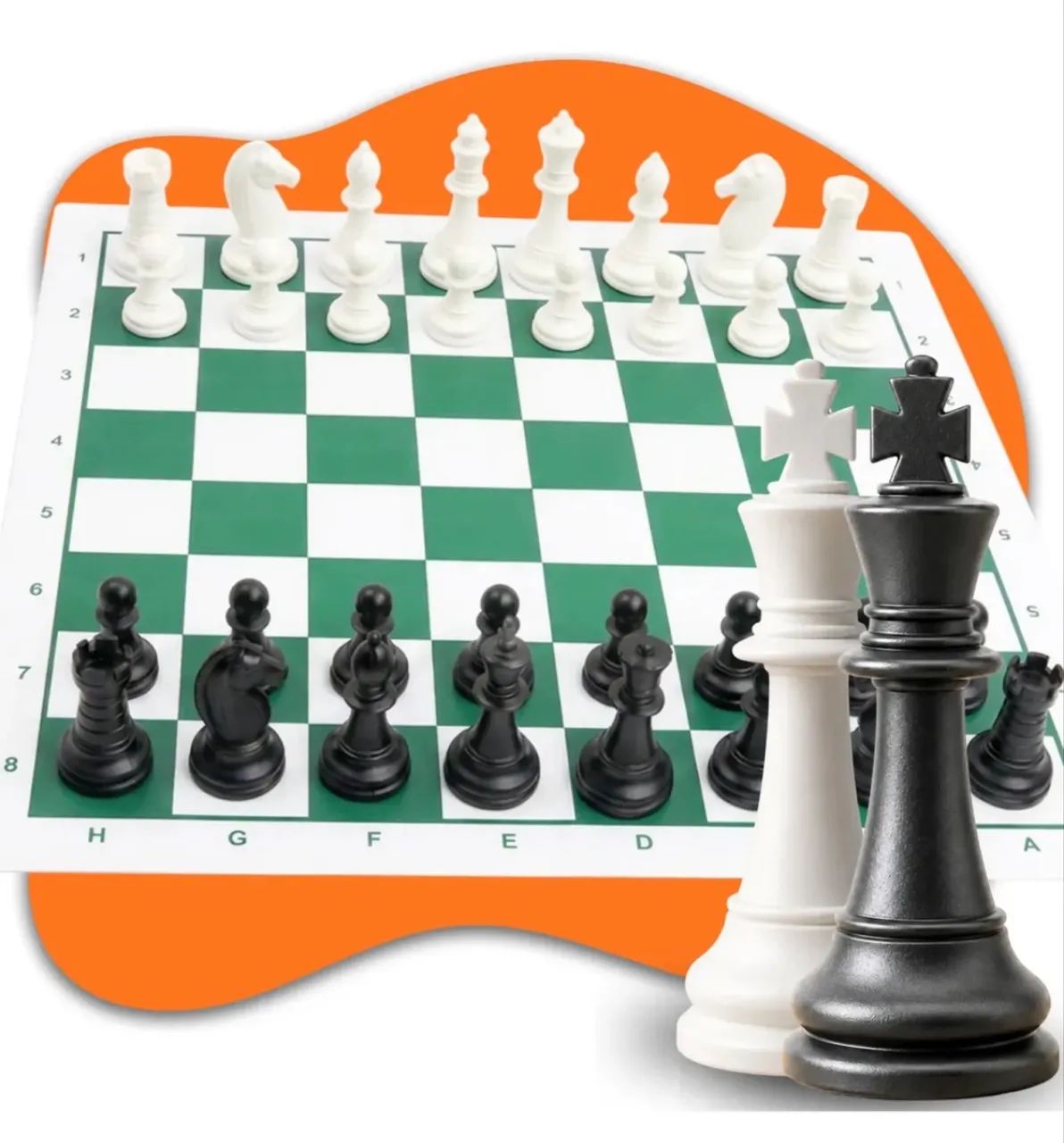 Jogo De Xadrez Tabuleiro Oficial Escolar Profissional 32 Pçs