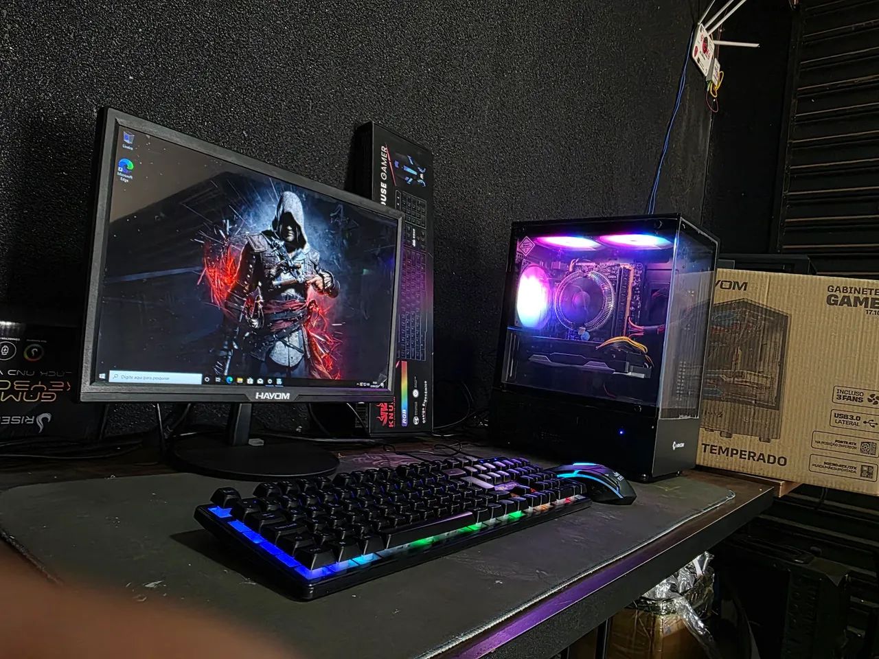 pc gamer completo passo cartão entrego 