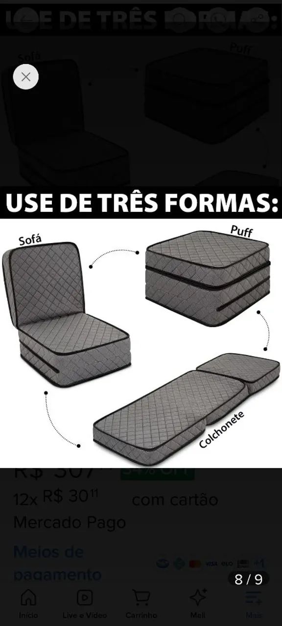 Os 03 Puffs por 300 reais ! - Foto 4