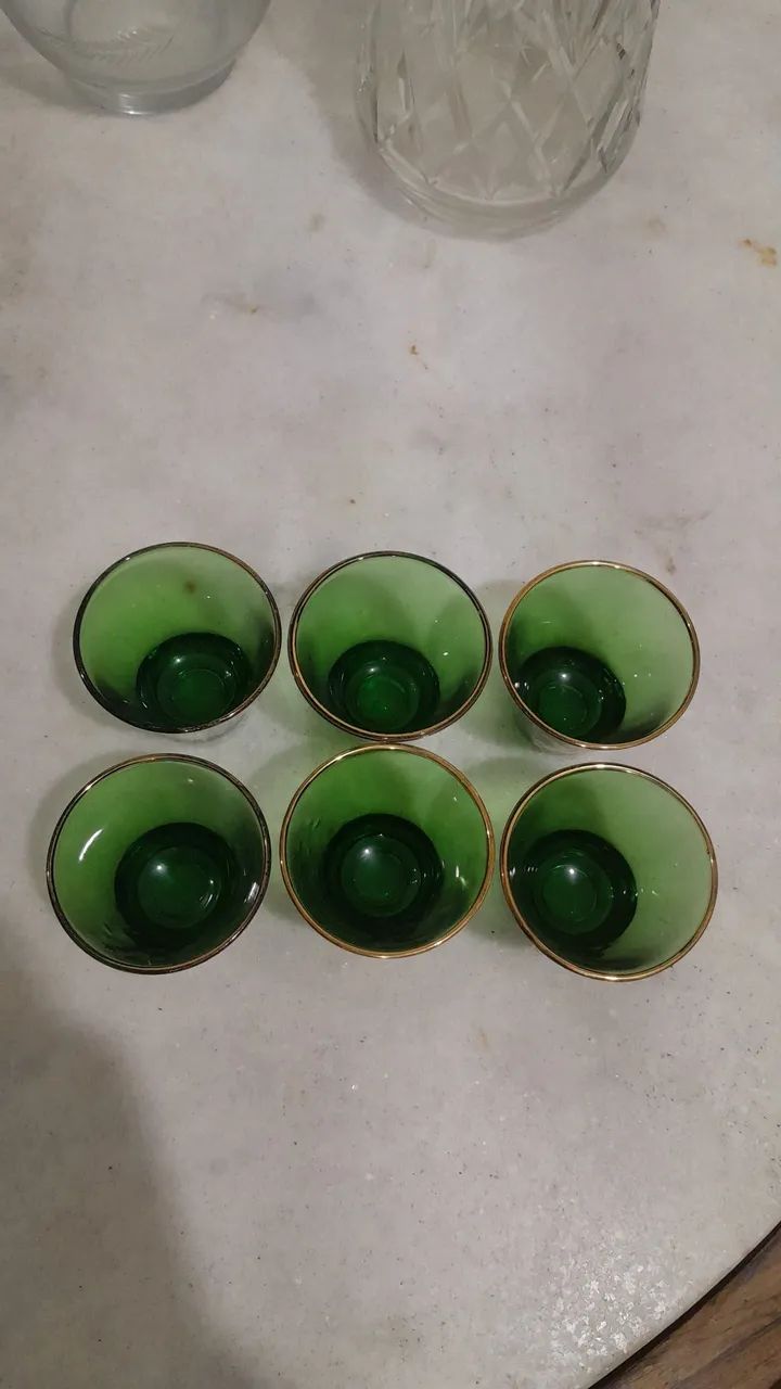 Conjunto 6 copos verdes para licor - Foto 3