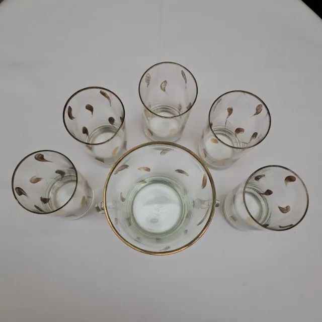 Conjunto Vintage com 5 Copos e Balde de Gelo - Anos 60 - Foto 4