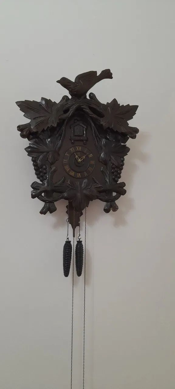 Relogio antigo cuco de parede marca S - Foto 4