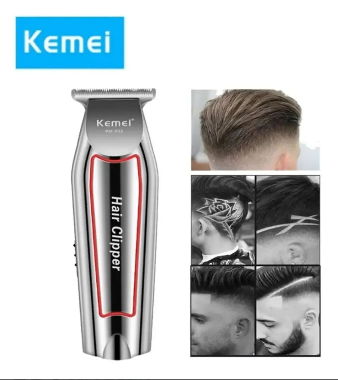 Máquina Acabamento Kemei KM-032 Barba Cabelo Bivolt - Foto 3