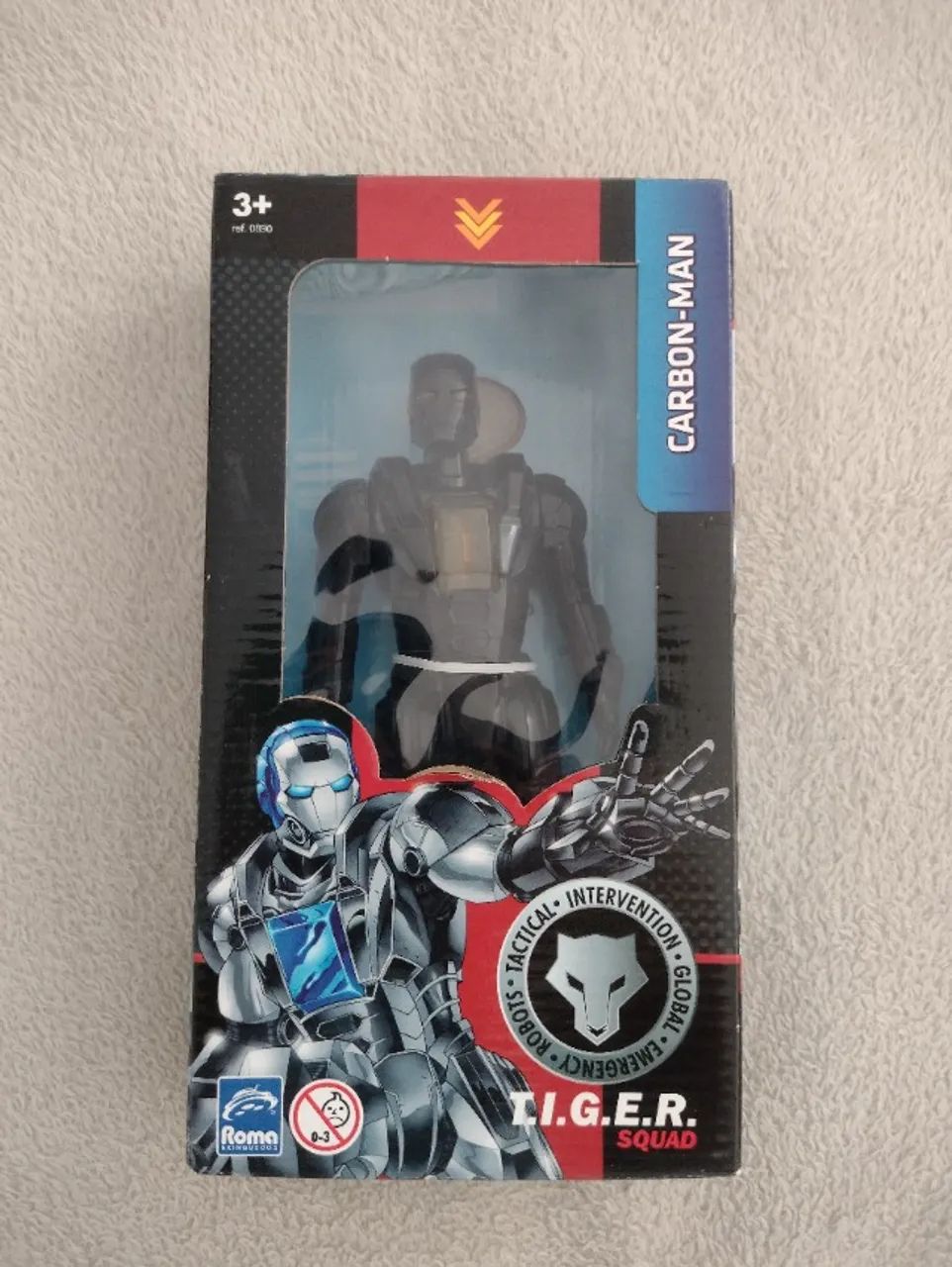 Brinquedo Boneco Tiger Squad De Ação Linha Roma Carbon Man - Foto 2