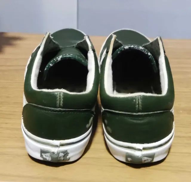 tênis vans verde de couro 39