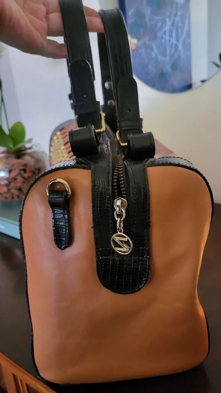 Bolsa em couro tressê Arezzo (novíssima) - Foto 5