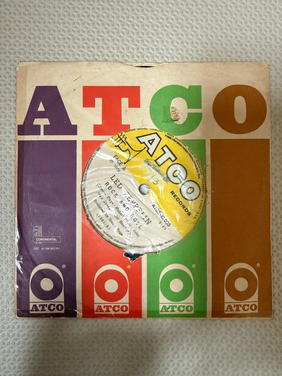 Led Zeppelin Vinil Compacto - Rock and Roll; selo ATCO 1972