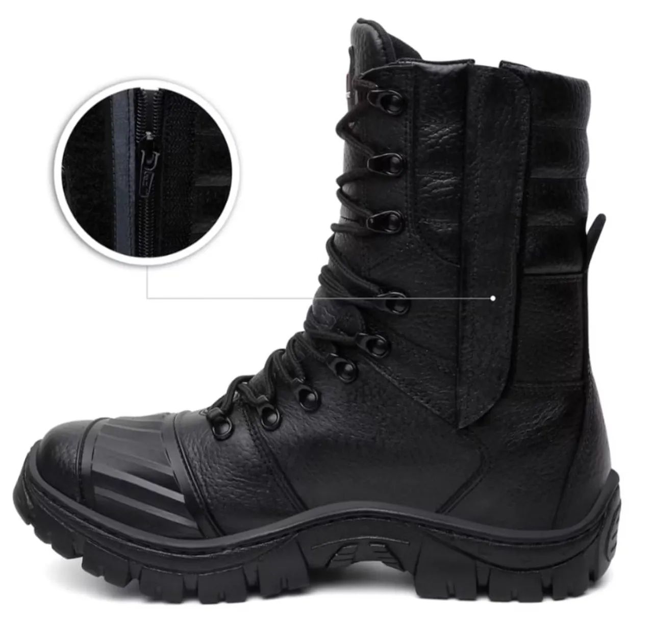 Bota coturno de couro legítimo  - Foto 3