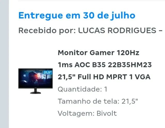 Vendo Monitor AOC 21,5" - Foto 3