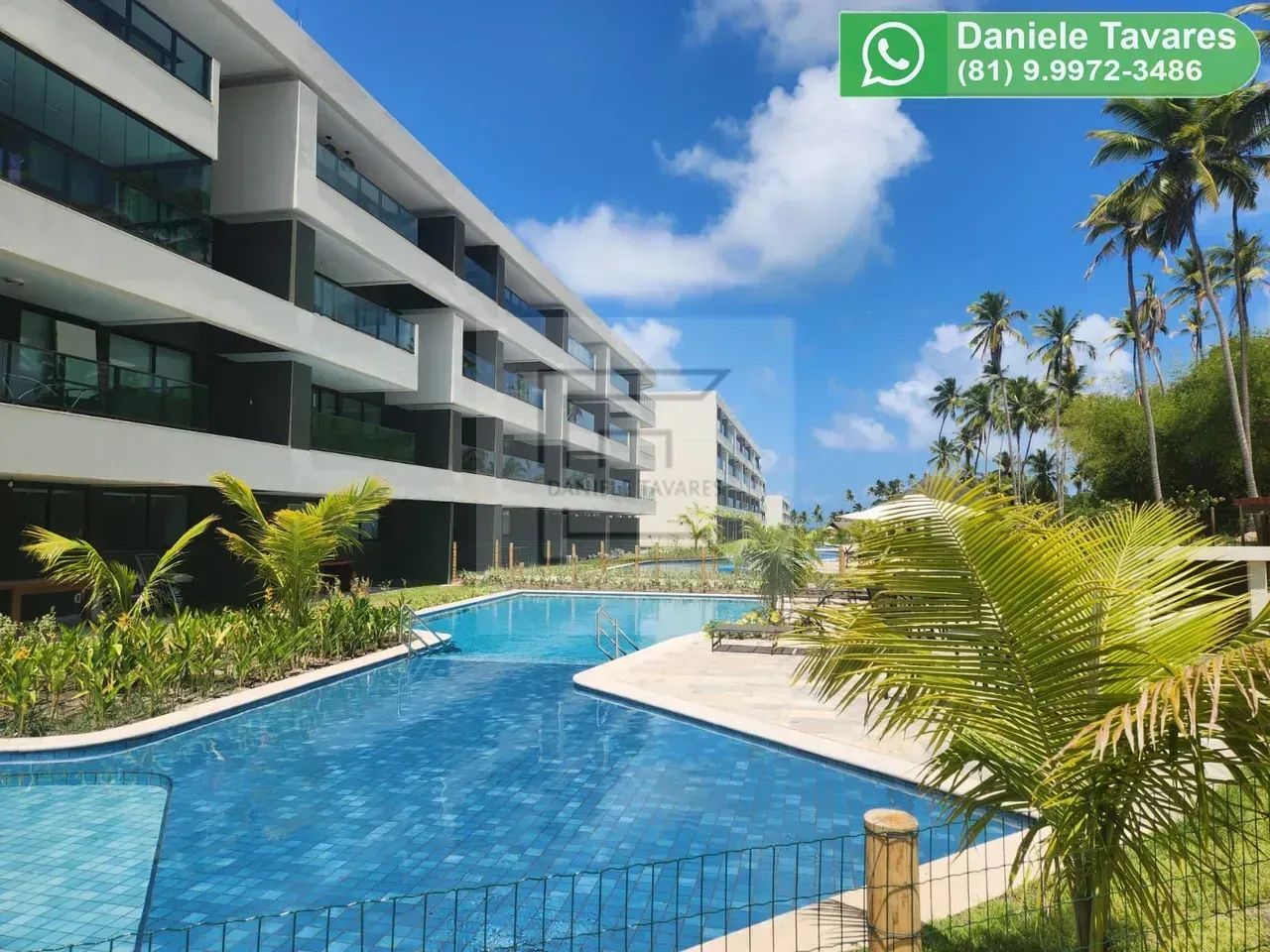Flat com 2 quartos na Praia dos Carneiros - Condomínio a Beira Mar