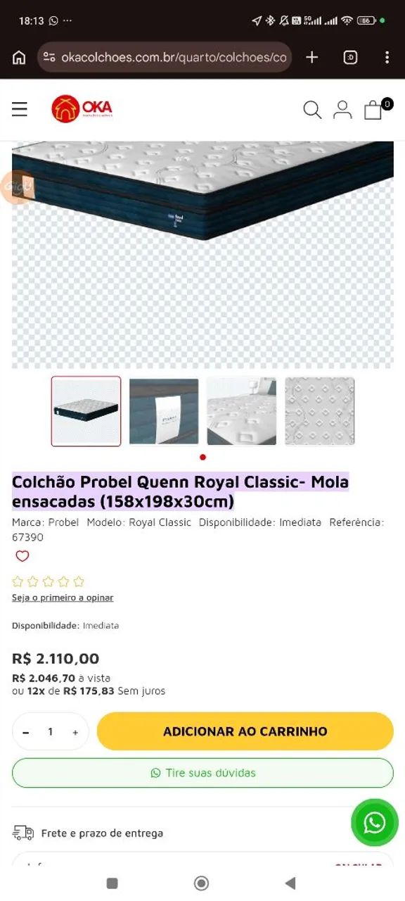Colchão Queen size PROBEL com molas ensacadas - Foto 5