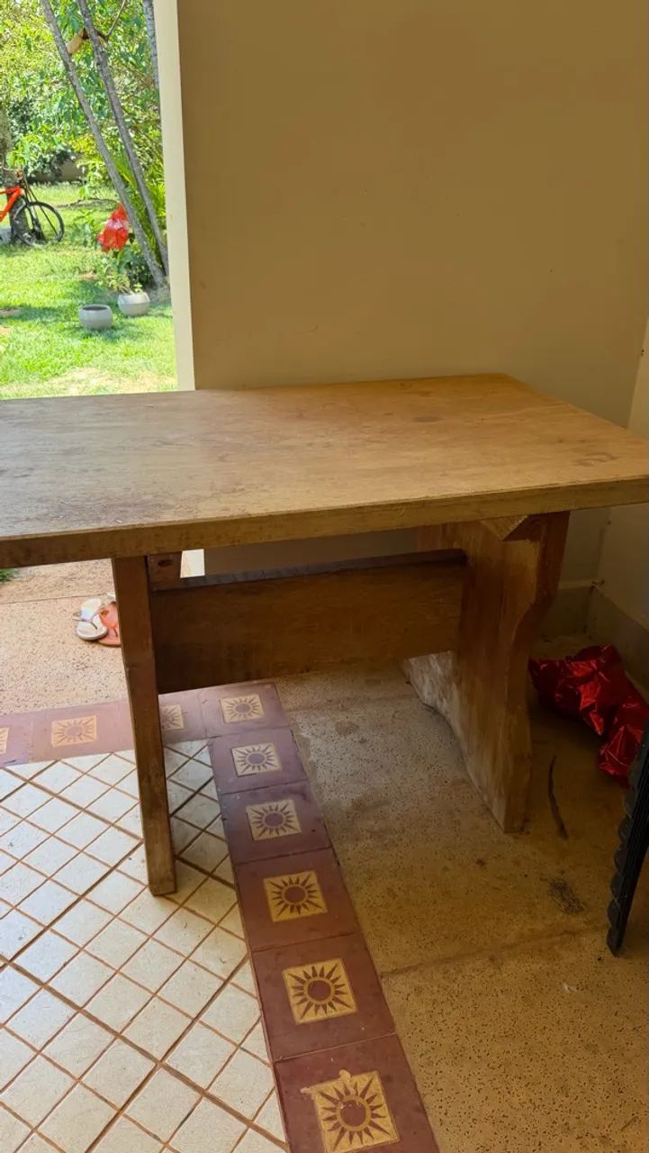MESA DE MADEIRA MACIÇA  - Foto 3