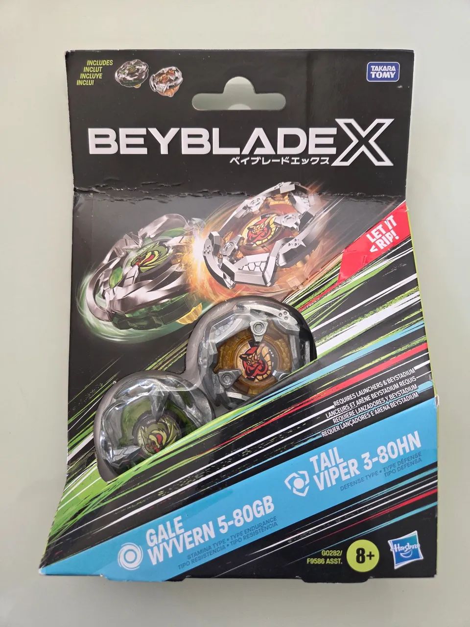 Gale Wivern 5-80GB & Tail Viper 3-80HN Beyblade X hasbro dual pack