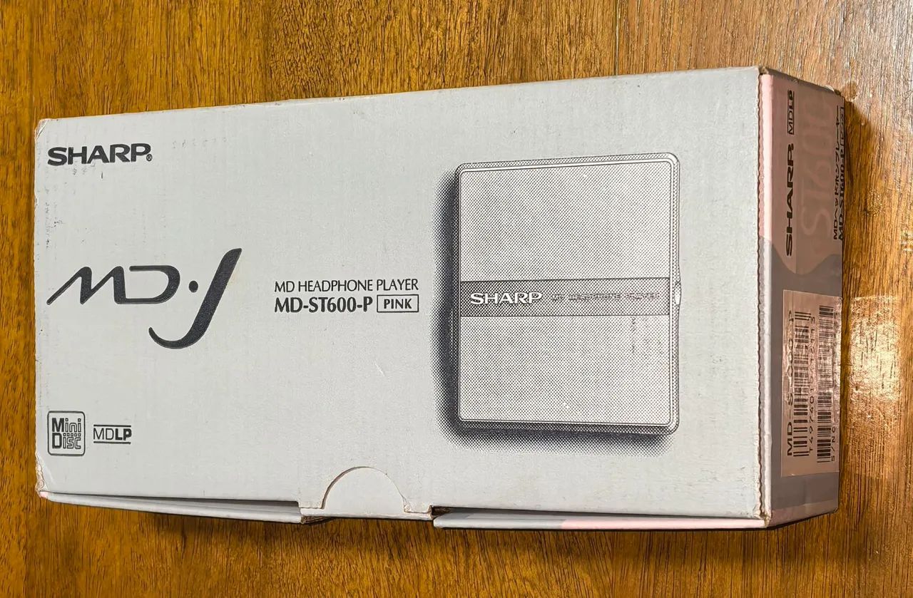 Minidisc Player Sharp Md-st600-p Rosa Na Caixa Impecável