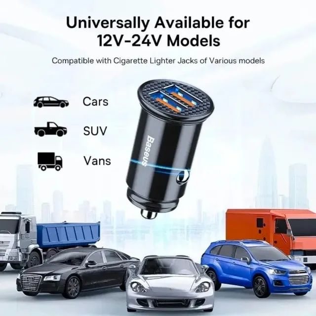Carregador veicular Baseus 30w - Foto 4