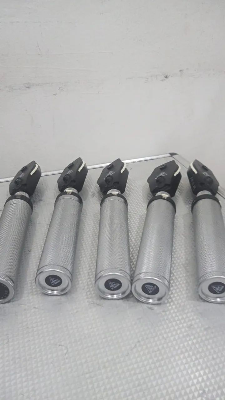 Kit com 5 oftalmoscópios Heine Miroflex - Foto 3