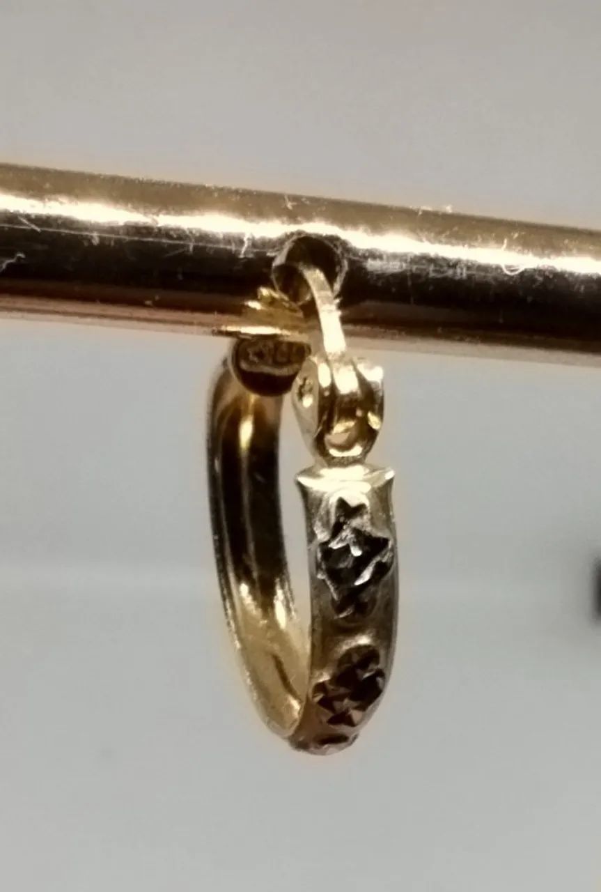 Brincos argola redonda ouro 18k - 1,5cm - Foto 4