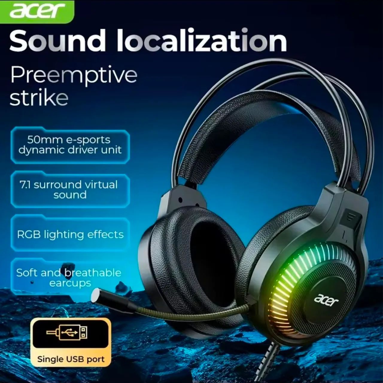 Headset Acer rgb - Foto 5