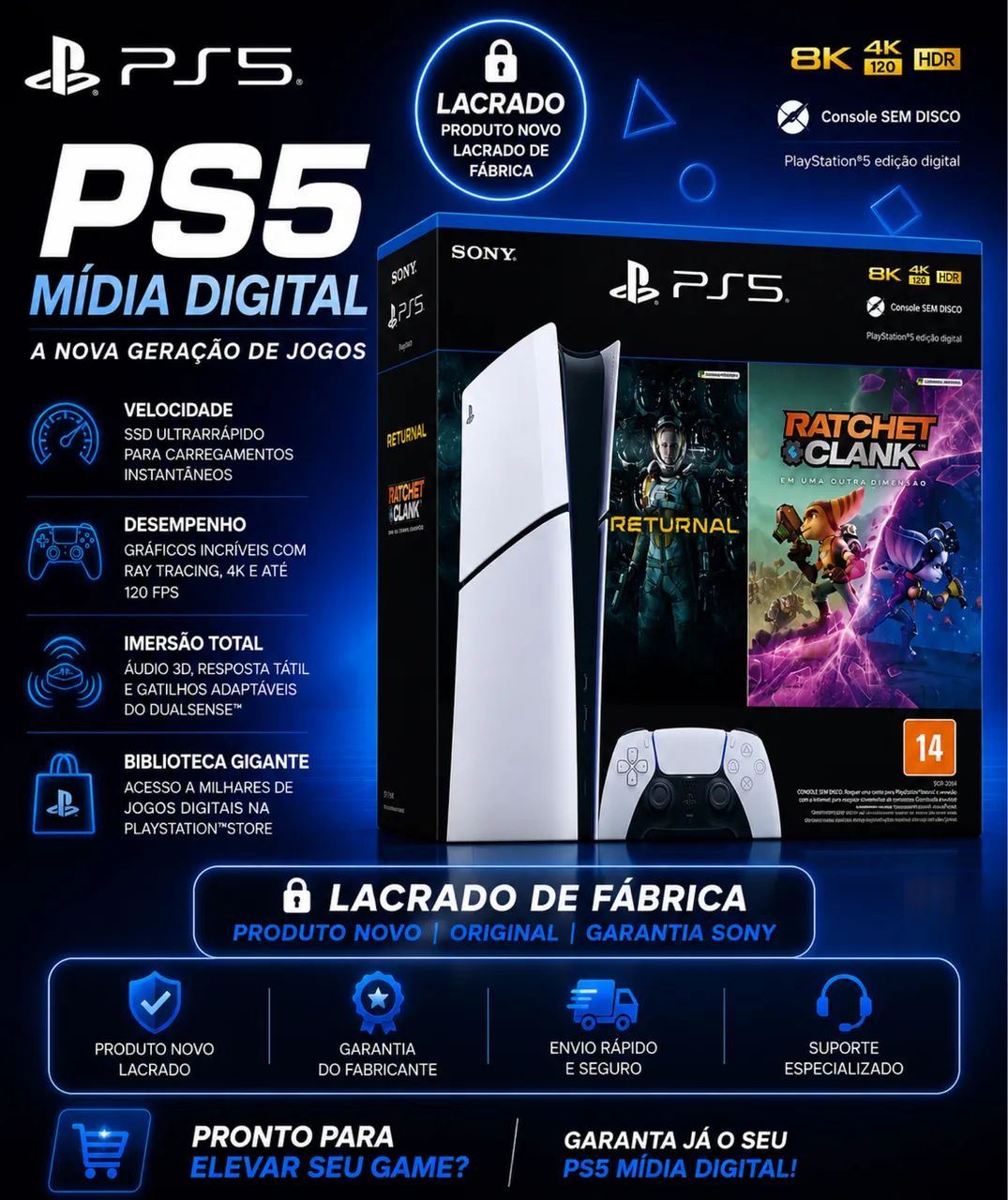     PS5 Digital Edition Lacrado