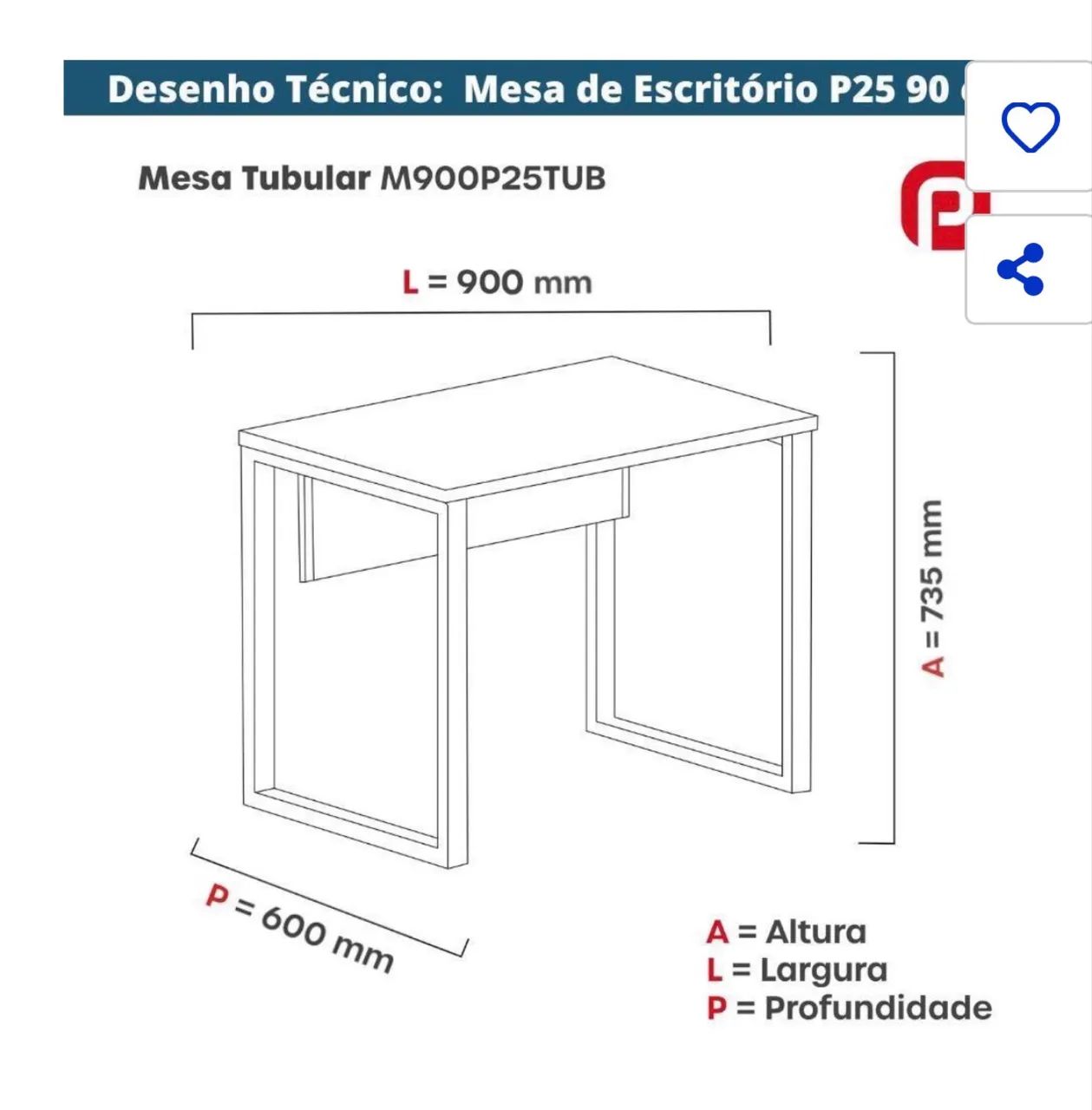 Conjunto de Mesa e Cadeira Escritório  - Foto 3