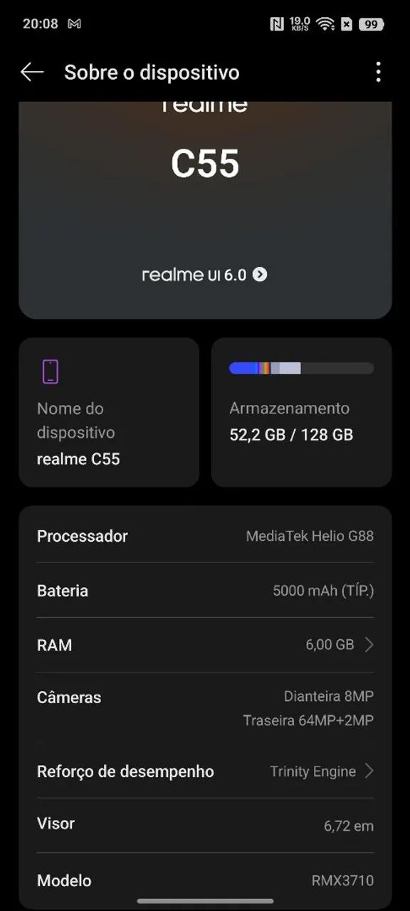 Realme C55 128GB / 6GB RAM ? Completo e Conservado - Foto 3