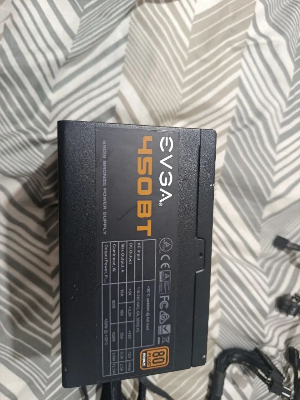 Fonte EVGA 450W+30C 80 PLUS