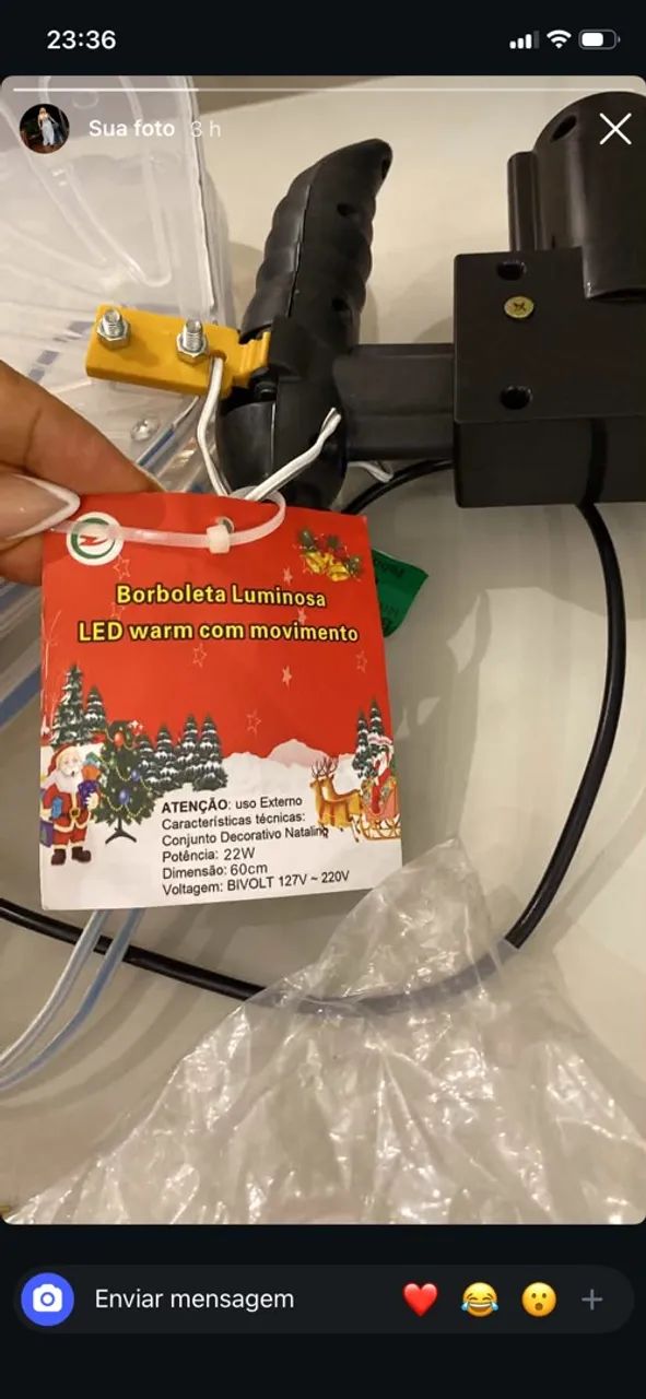 Borboleta em led com movimento  - Foto 3