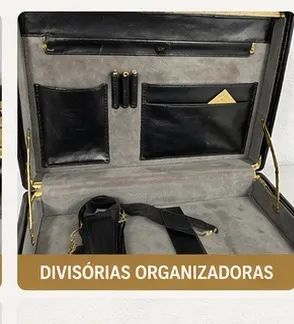 Pasta Executiva 007 Gold Man em couro legítimo - nova com senha - Foto 3
