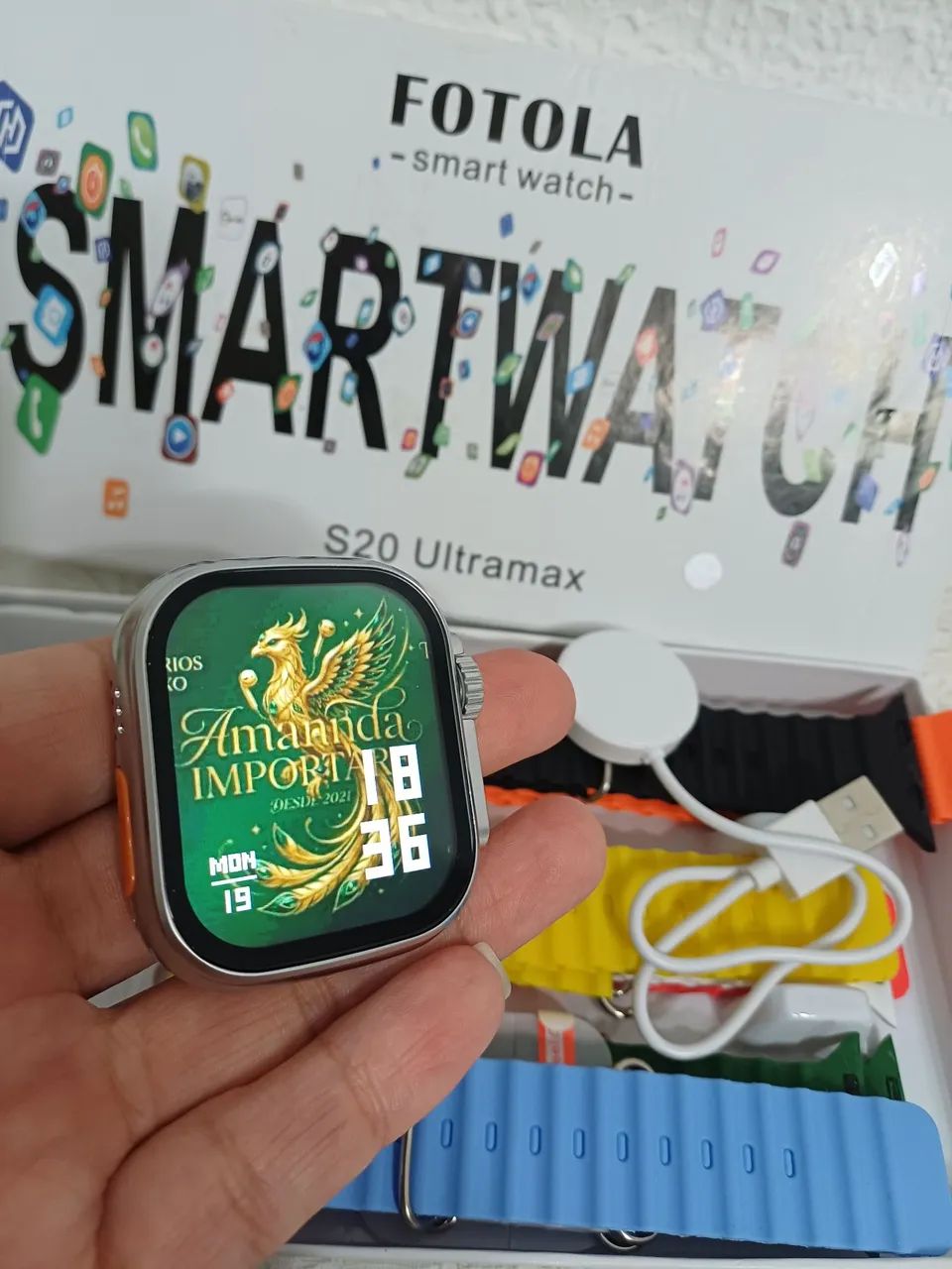 Smartwatch ultra com pulseira Extra  - Foto 5