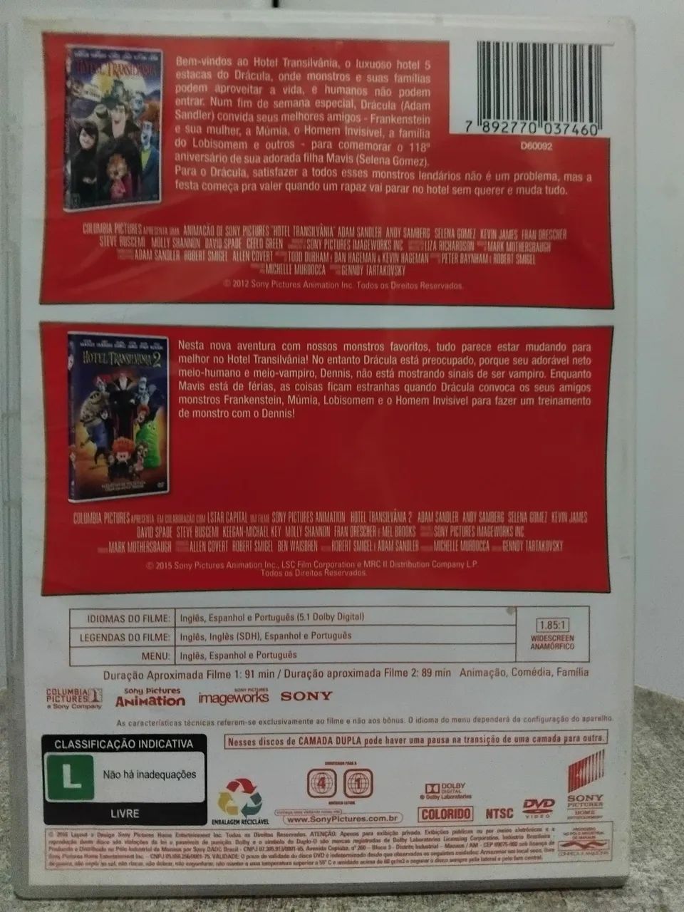 Box de dvd Hotel Transilvânia 1+2 - Foto 3